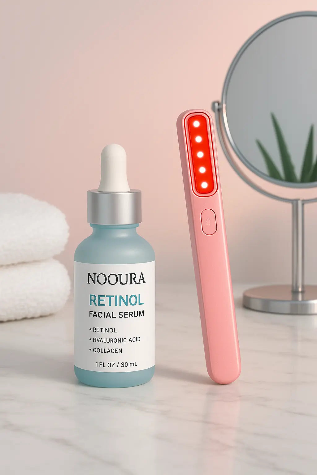 Nooura - Red light Therapy Wand with Retinol Serum Nooura