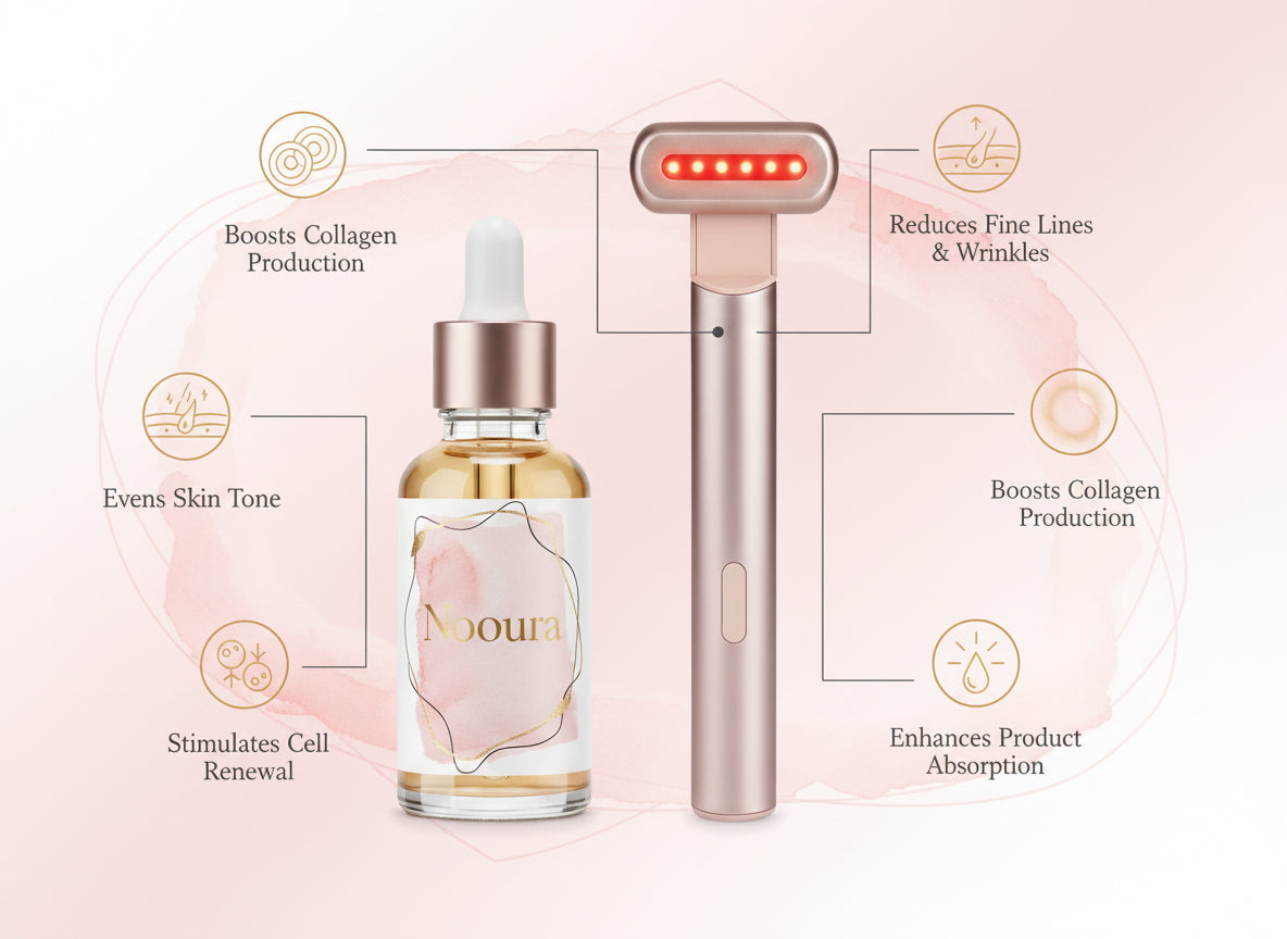 Nooura - Red light Therapy Wand with Retinol Serum